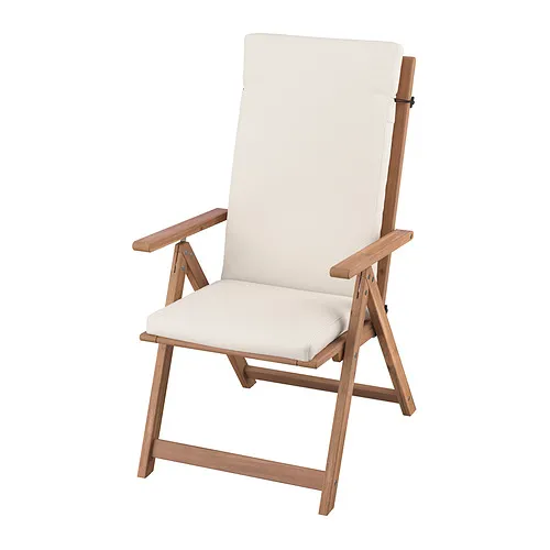 NÄMMARÖ - reclining chair, outdoor, light brown stained/Frösön/Duvholmen beige | IKEA Taiwan Online - PE982012_S4