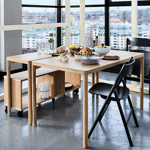 RÅVAROR - 餐桌, 實木貼皮, 橡木 | IKEA 線上購物 - PE790568_S4