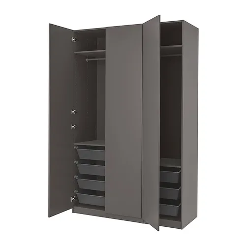 PAX/FORSAND - 衣櫃/衣櫥, 深灰色/深灰色, 150x60x236 公分 | IKEA 線上購物 - PE836148_S4
