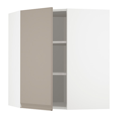 METOD corner wall cabinet with shelves