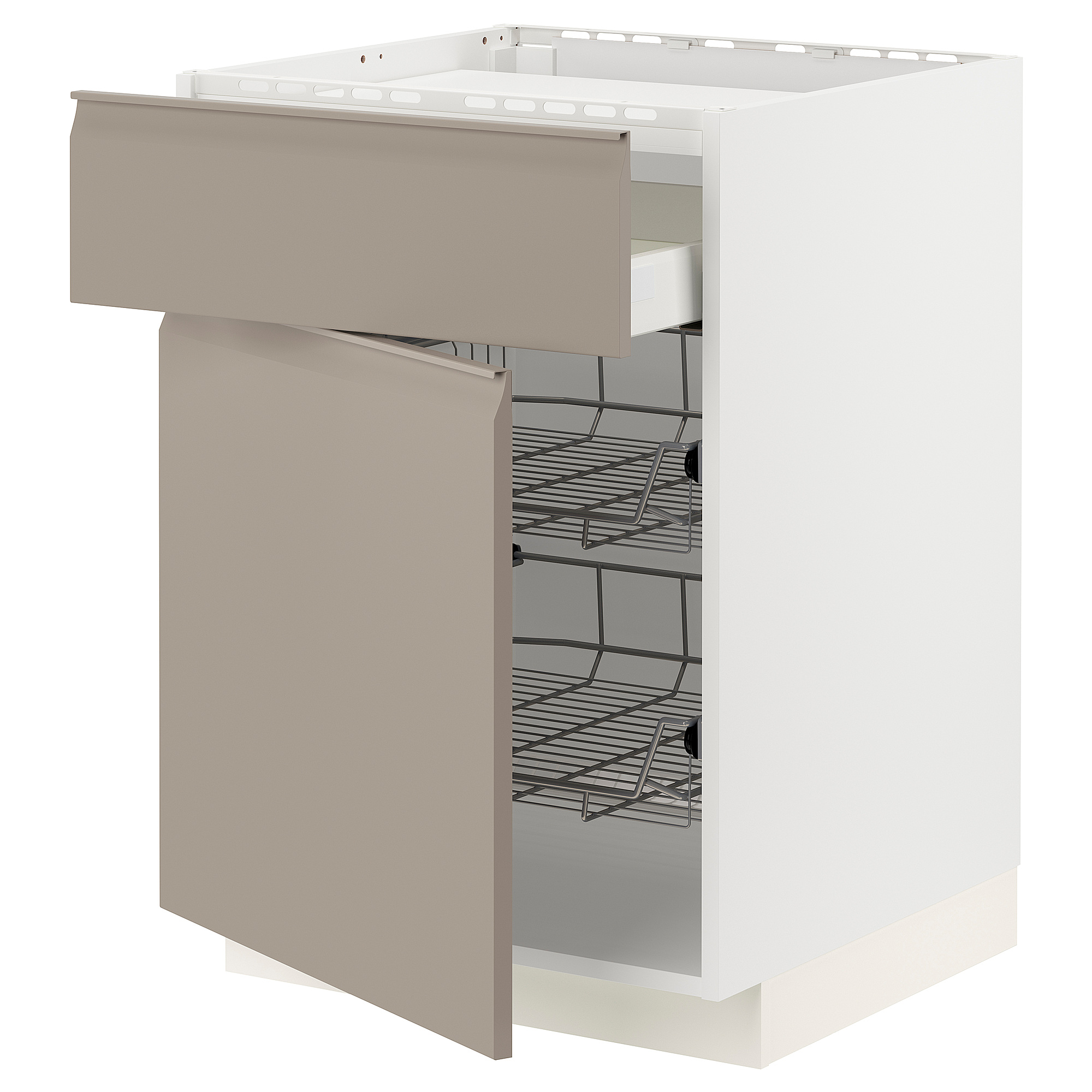 METOD/MAXIMERA base cab f hob/drawer/2 wire bskts