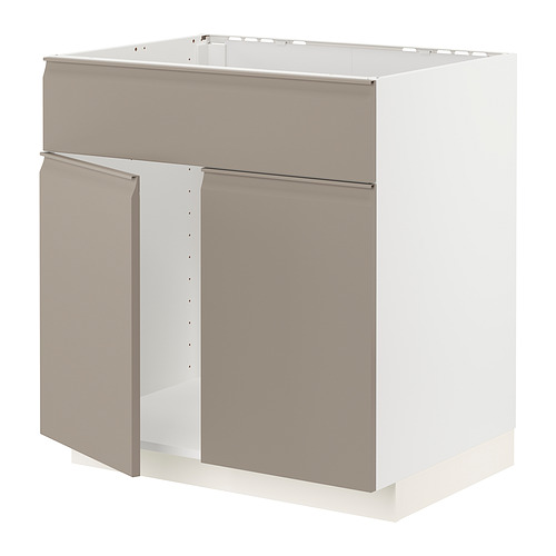 METOD base cabinet f sink w 2 doors/front