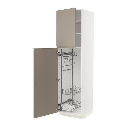 METOD high cabinet with cleaning interior