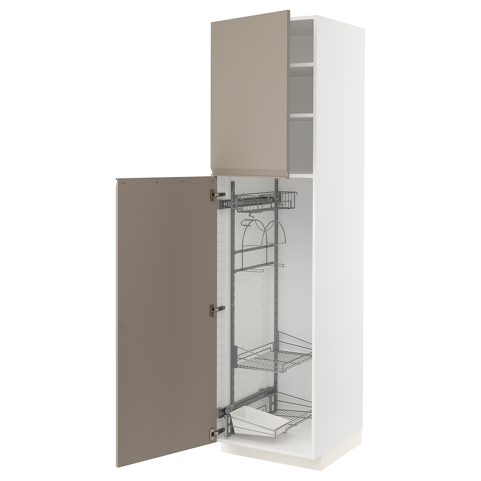 METOD high cabinet with cleaning interior