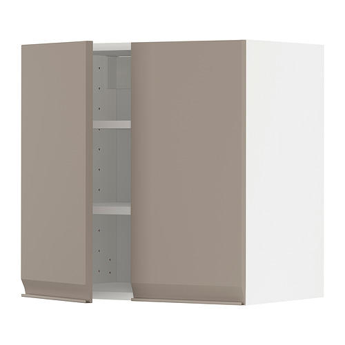 METOD wall cabinet with shelves/2 doors