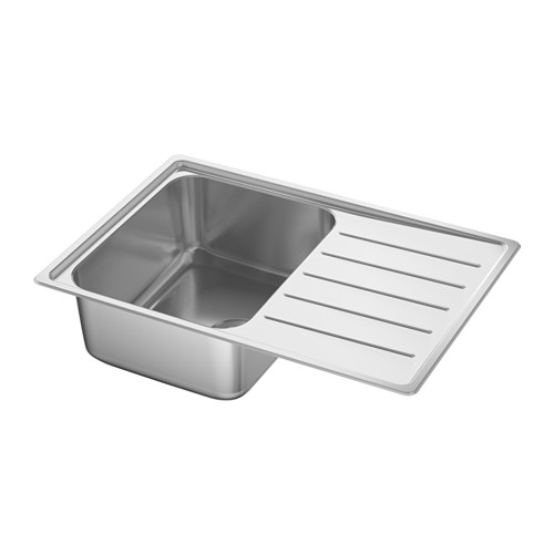 VATTUDALEN - 單槽嵌入式水槽附瀝水板, 不鏽鋼, 69x47 公分 | IKEA 線上購物 - PE584530_S4