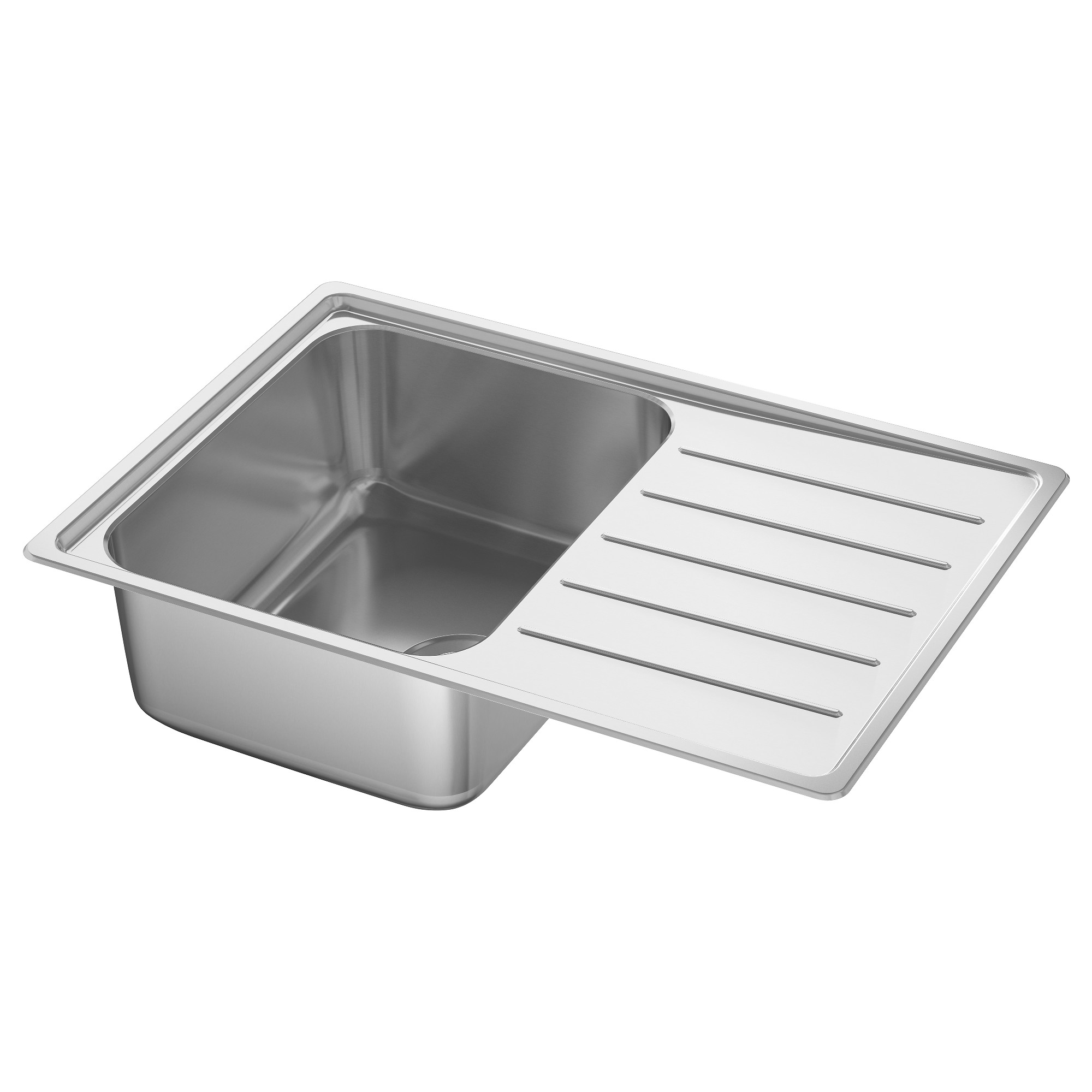 VATTUDALEN inset sink, 1 bowl with drainboard