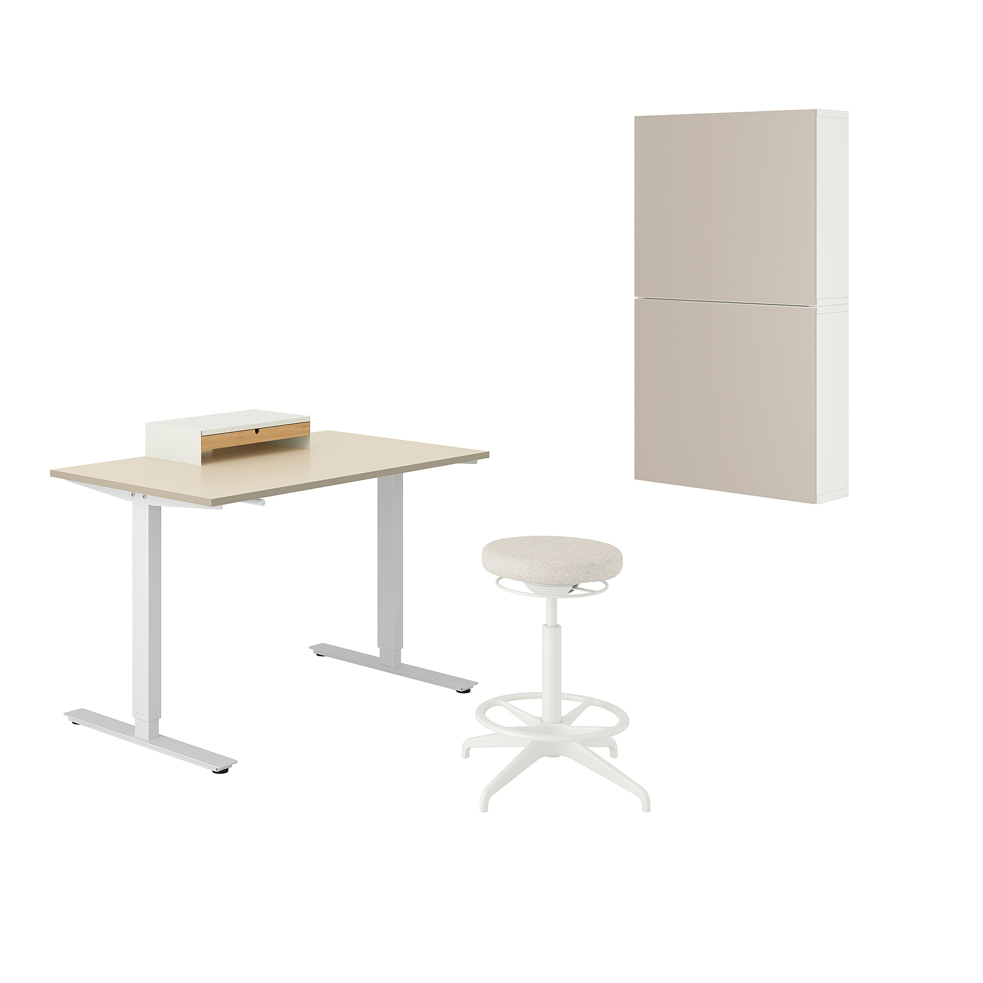 TROTTEN/LIDKULLEN/BESTÅ/LAPPVIKEN desk and storage combination