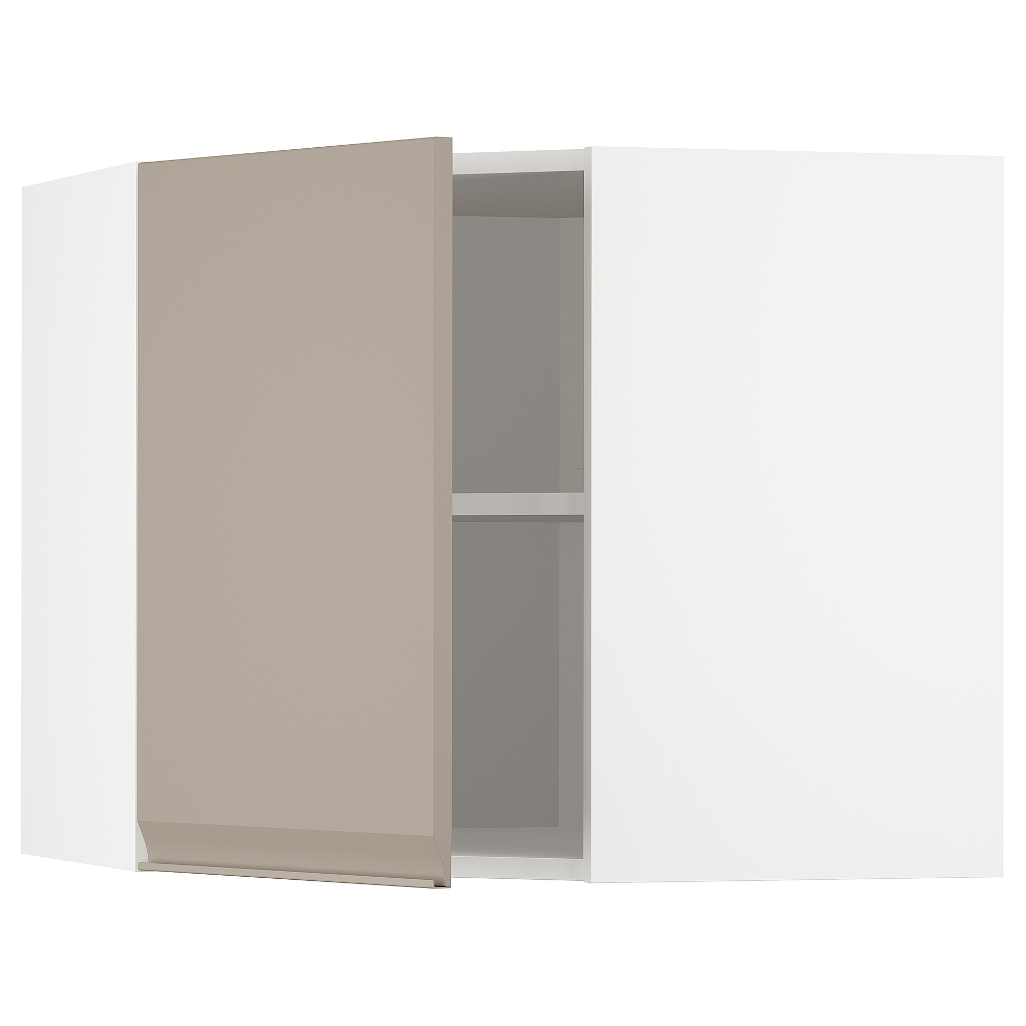 METOD corner wall cabinet with shelves