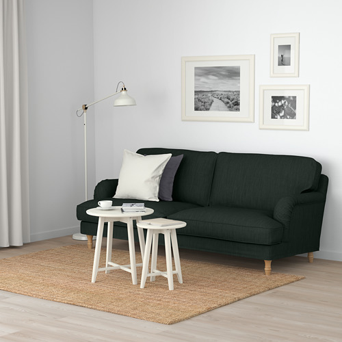 STOCKSUND - 三人座沙發, Nolhaga 深綠色/淺棕色/木質 | IKEA 線上購物 - PE688269_S4