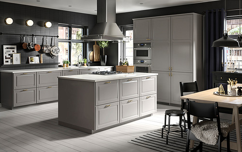 METOD - wall cabinet horizontal w push-open, white/Bodbyn grey | IKEA Taiwan Online - PH172894_S4
