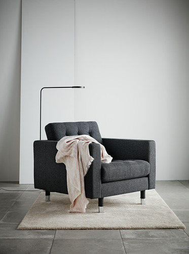 LANDSKRONA - 扶手椅, Gunnared 深灰色/金屬 | IKEA 線上購物 - PH161952_S4