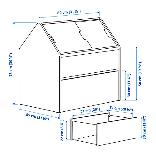 VITBJÖRN storage unit with drawer