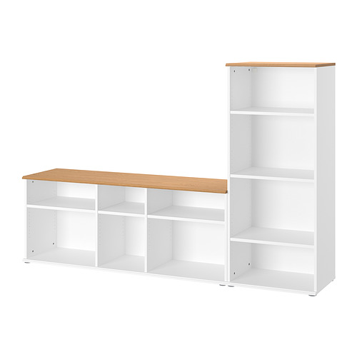 SKRUVBY - TV storage combination, white, 216x38x140 cm | IKEA Taiwan Online - PE877920_S4
