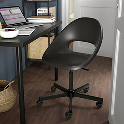 ELDBERGET/MALSKÄR - 電腦椅 含升降桿, 米色/黑色 | IKEA 線上購物 - PE772637_S3