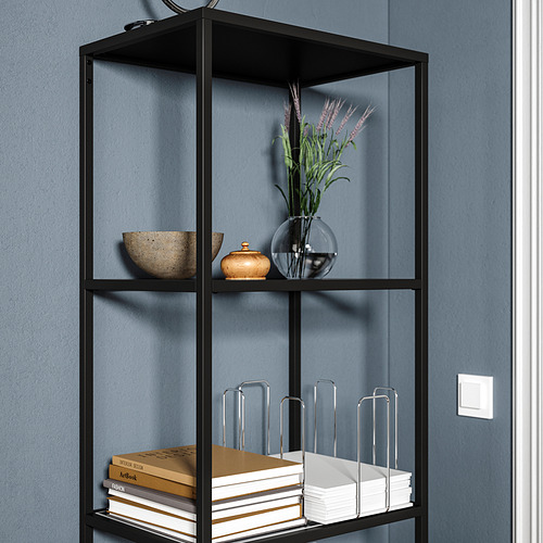 VITTSJÖ - 層架組, 黑棕色/玻璃 | IKEA 線上購物 - PE836332_S4