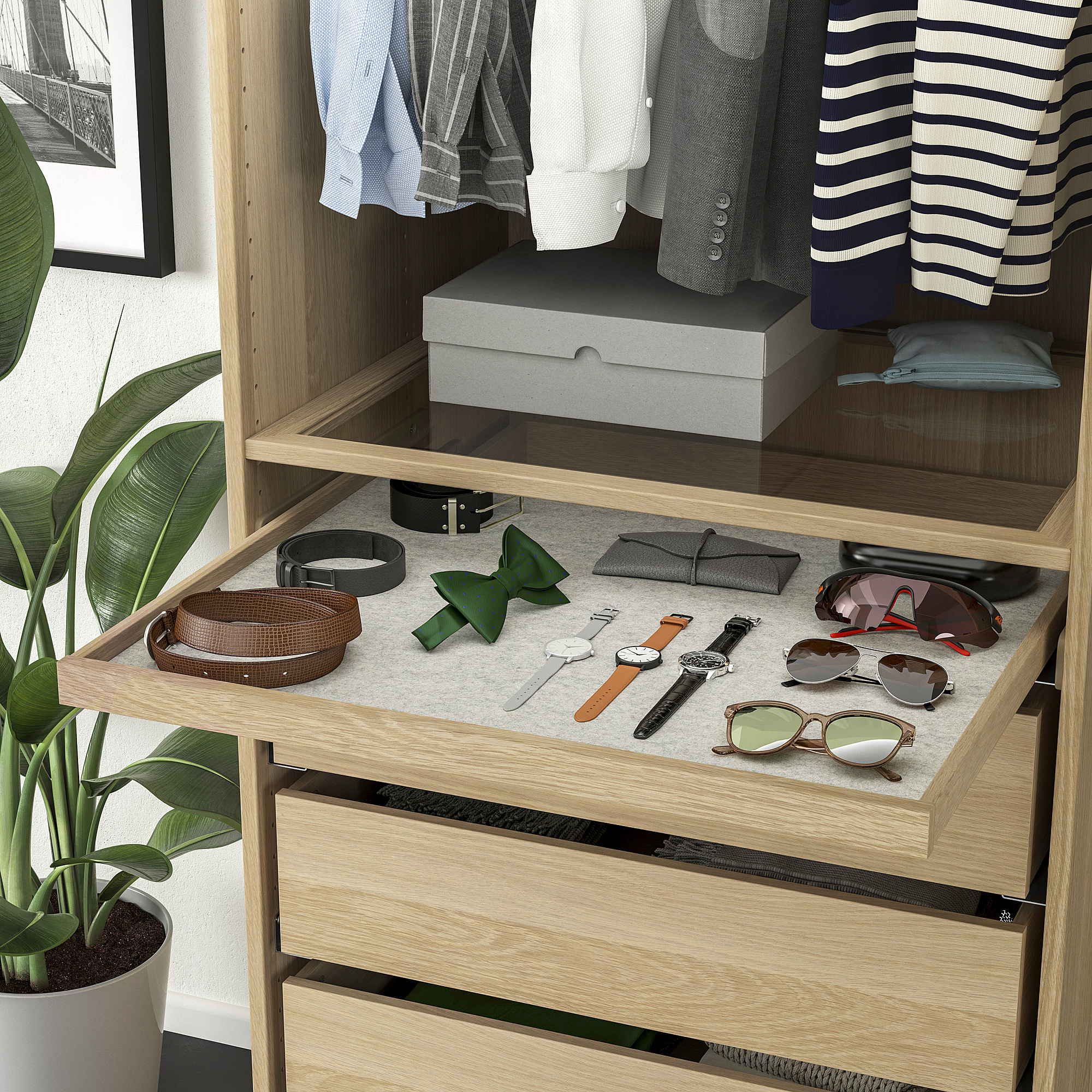 KOMPLEMENT pull-out tray with drawer mat