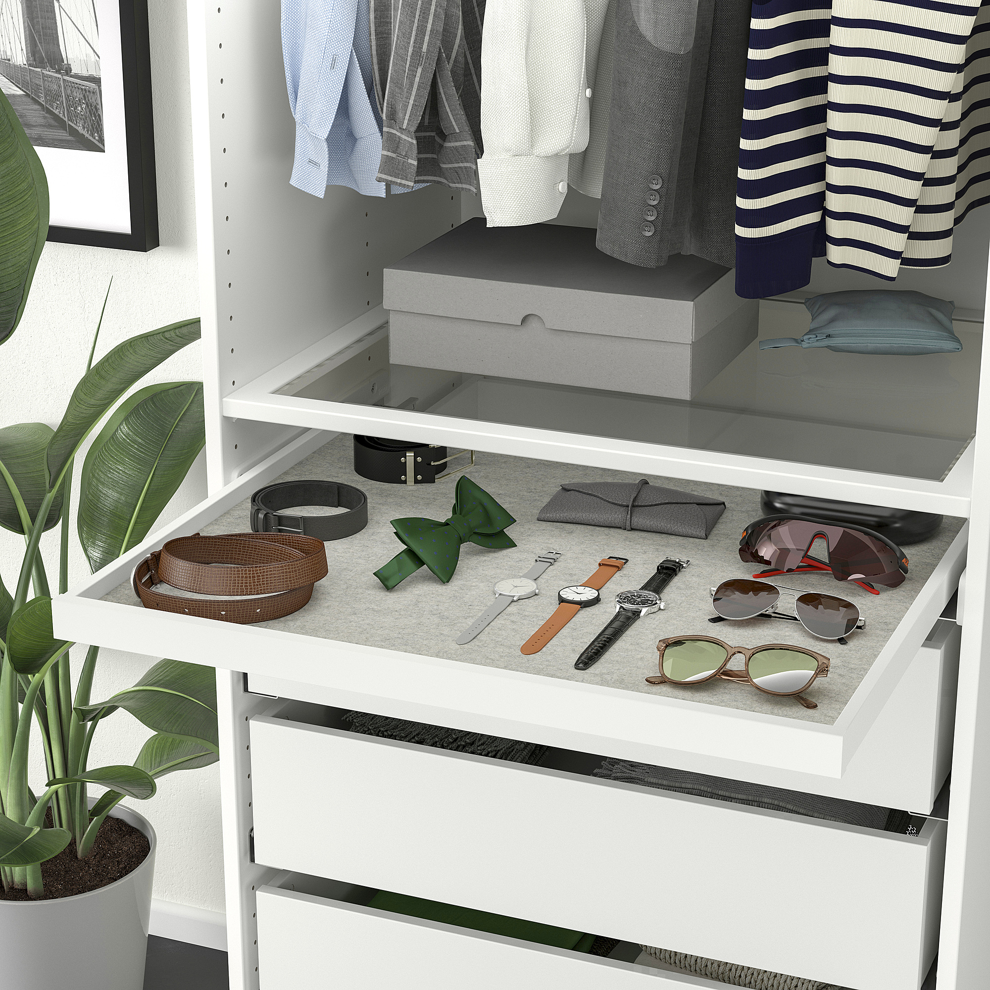 KOMPLEMENT pull-out tray with drawer mat