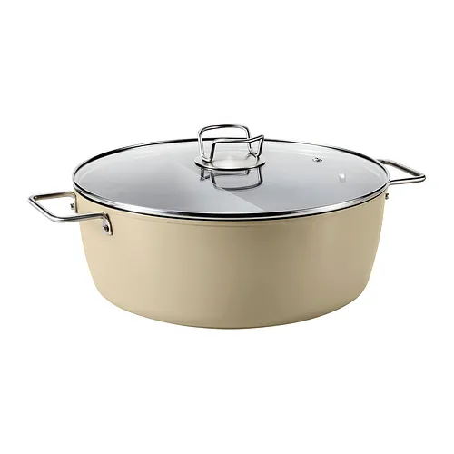 SKÄGGTORSK - 附蓋鴛鴦鍋，不沾塗層 淺米綠色，5 公升 | IKEA 線上購物 - E1015471_S4