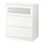 BRIMNES - chest of 3 drawers, white/frosted glass, 78x46x95 cm | IKEA Taiwan Online - PE694908_S1