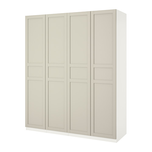 PAX - 衣櫃, 白色/淺米色, 200x60x236公分 | IKEA 線上購物 - PE737808_S4