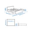 MALM bed frame, high, w 4 storage boxes