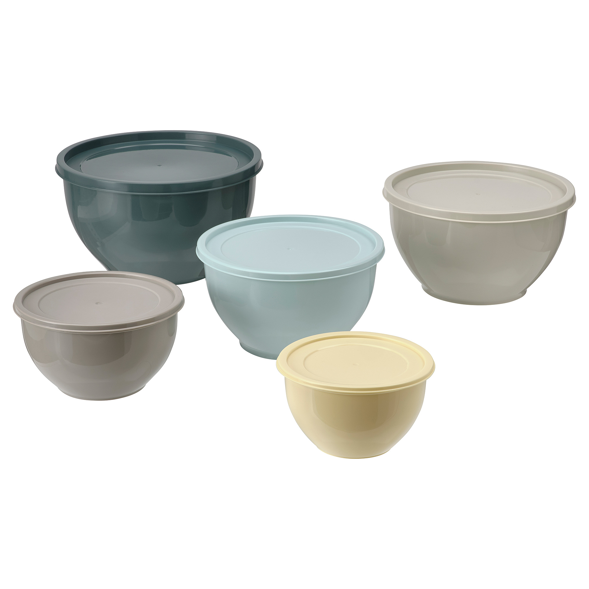 GARNITYREN bowl with lid, set of 5