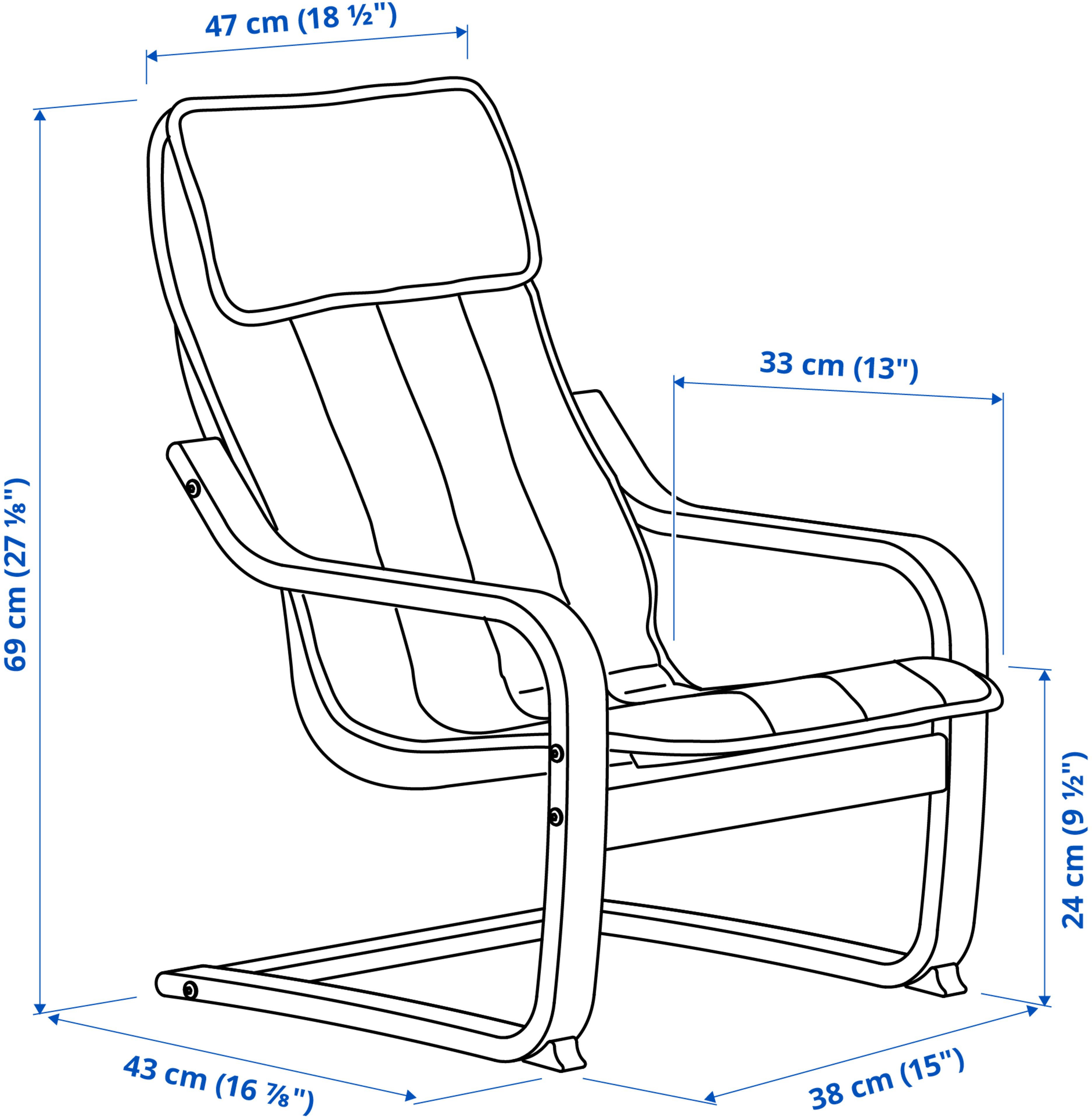POÄNG children's armchair