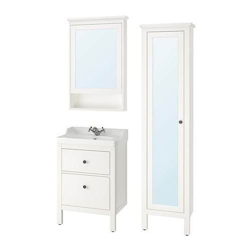 HEMNES/RÄTTVIKEN - bathroom furniture, set of 5, white/Runskär tap | IKEA Taiwan Online - PE737916_S4