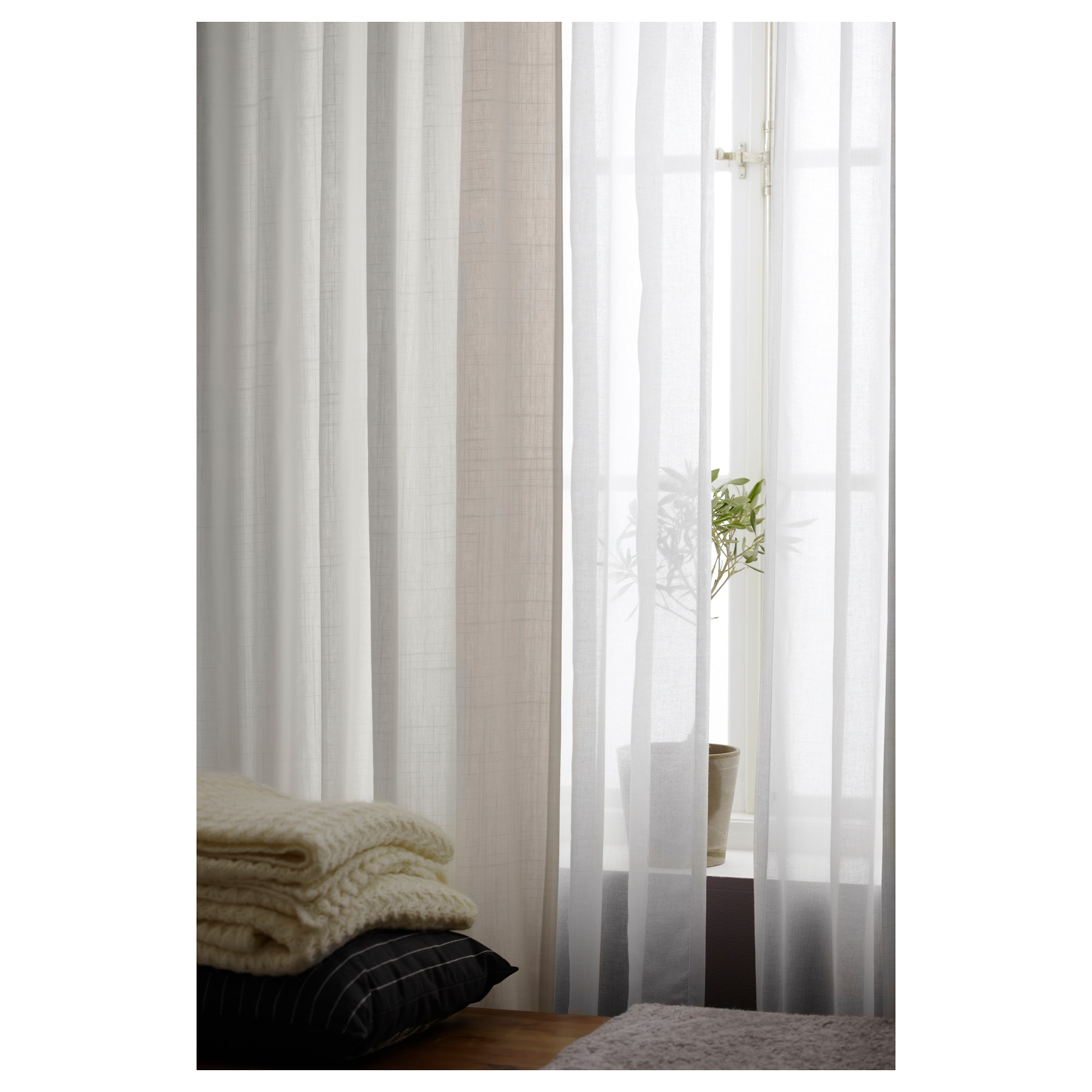 RITVA curtains with tie-backs, 1 pair