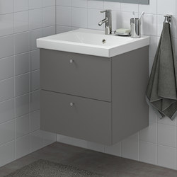 GODMORGON/ODENSVIK - wash-stand with 2 drawers, high-gloss white/Dalskär tap | IKEA Taiwan Online - PE556642_S3