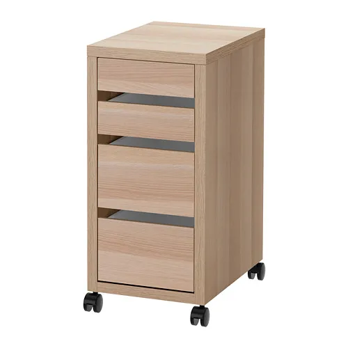 MICKE - 附輪腳抽屜櫃, 染白橡木紋, 35x75 公分 | IKEA 線上購物 - PE791050_S4