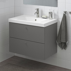 GODMORGON/ODENSVIK - wash-stand with 2 drawers, high-gloss white/Dalskär tap | IKEA Taiwan Online - PE556628_S3