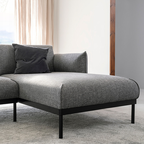 ÄPPLARYD - 3-seat sofa with chaise longue, Lejde grey/black | IKEA Taiwan Online - PE836523_S4
