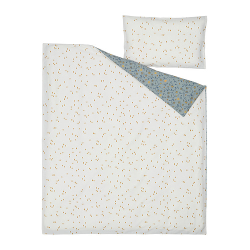 GULDVÄVARE duvet cover 1 pillowcase for cot
