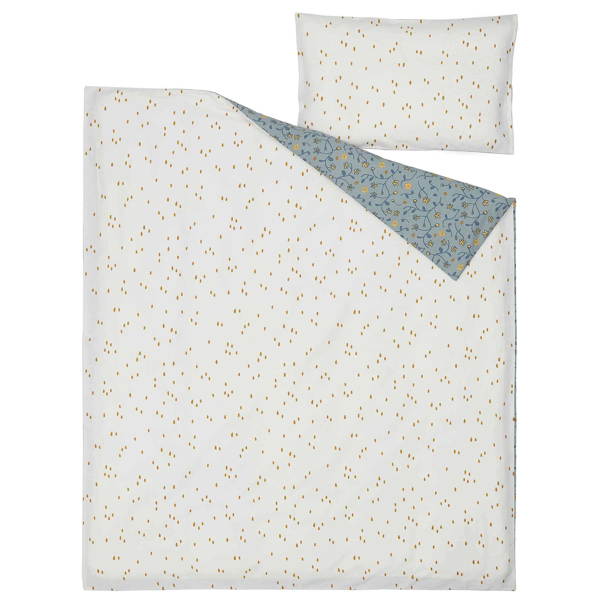 GULDVÄVARE duvet cover 1 pillowcase for cot