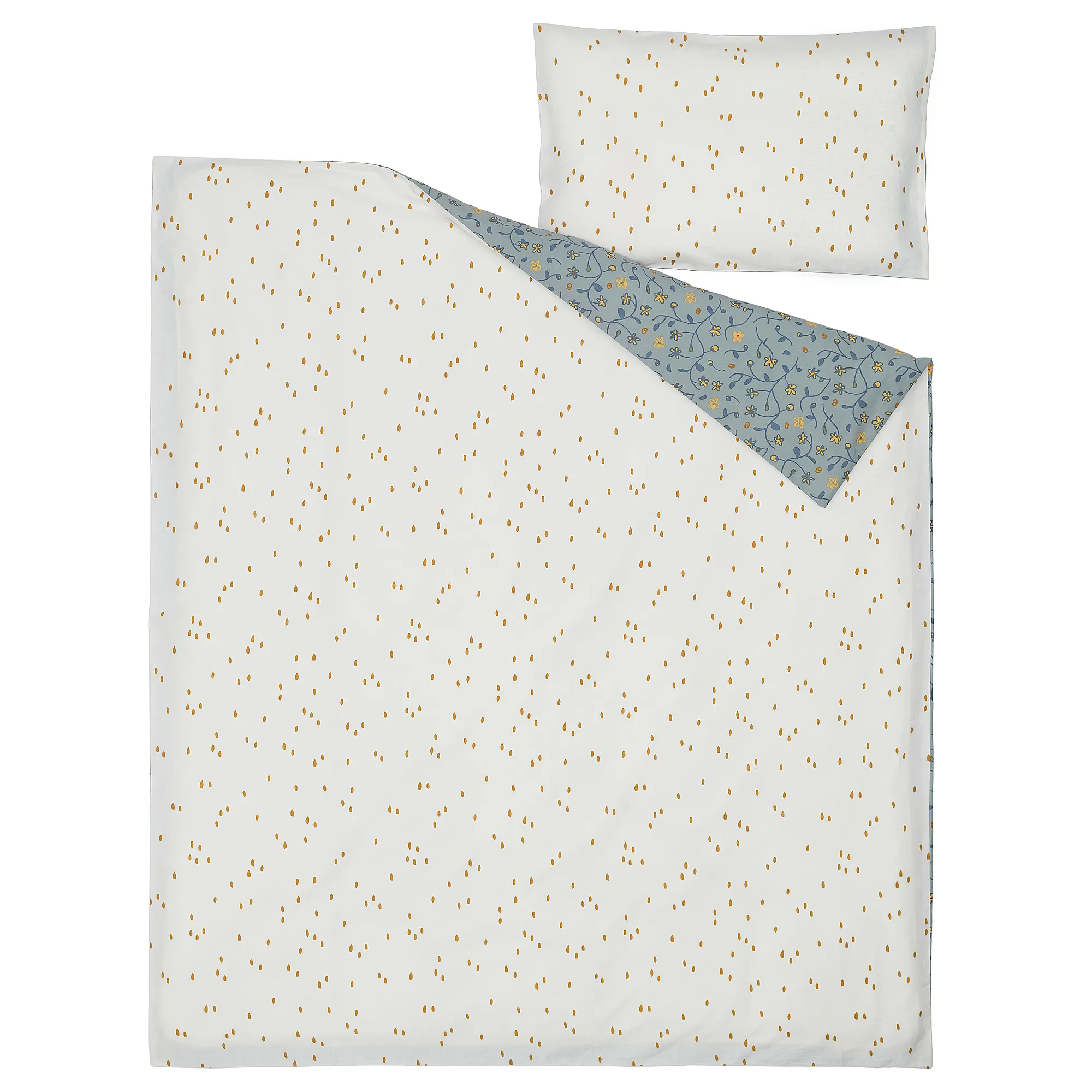 GULDVÄVARE duvet cover 1 pillowcase for cot