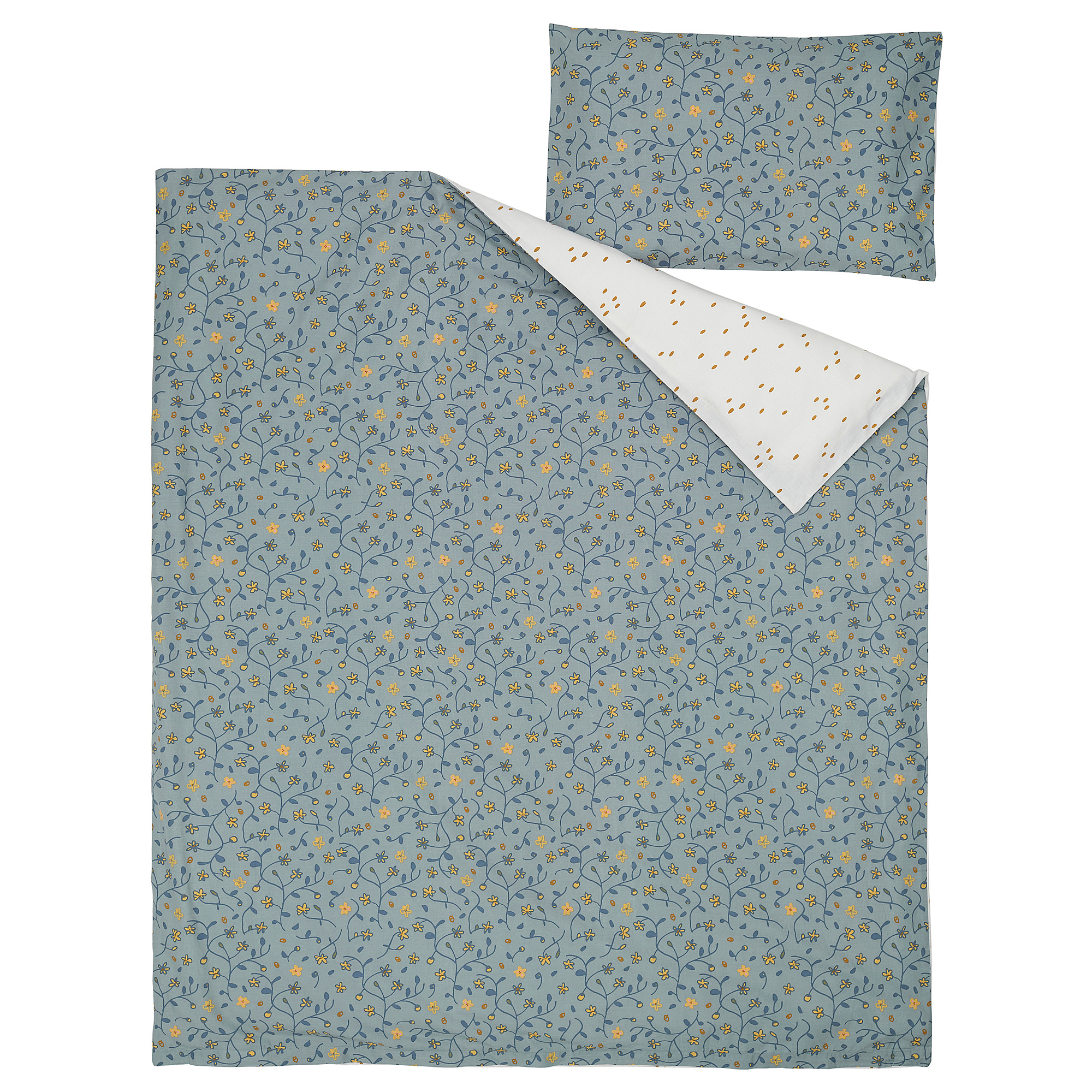 GULDVÄVARE duvet cover 1 pillowcase for cot