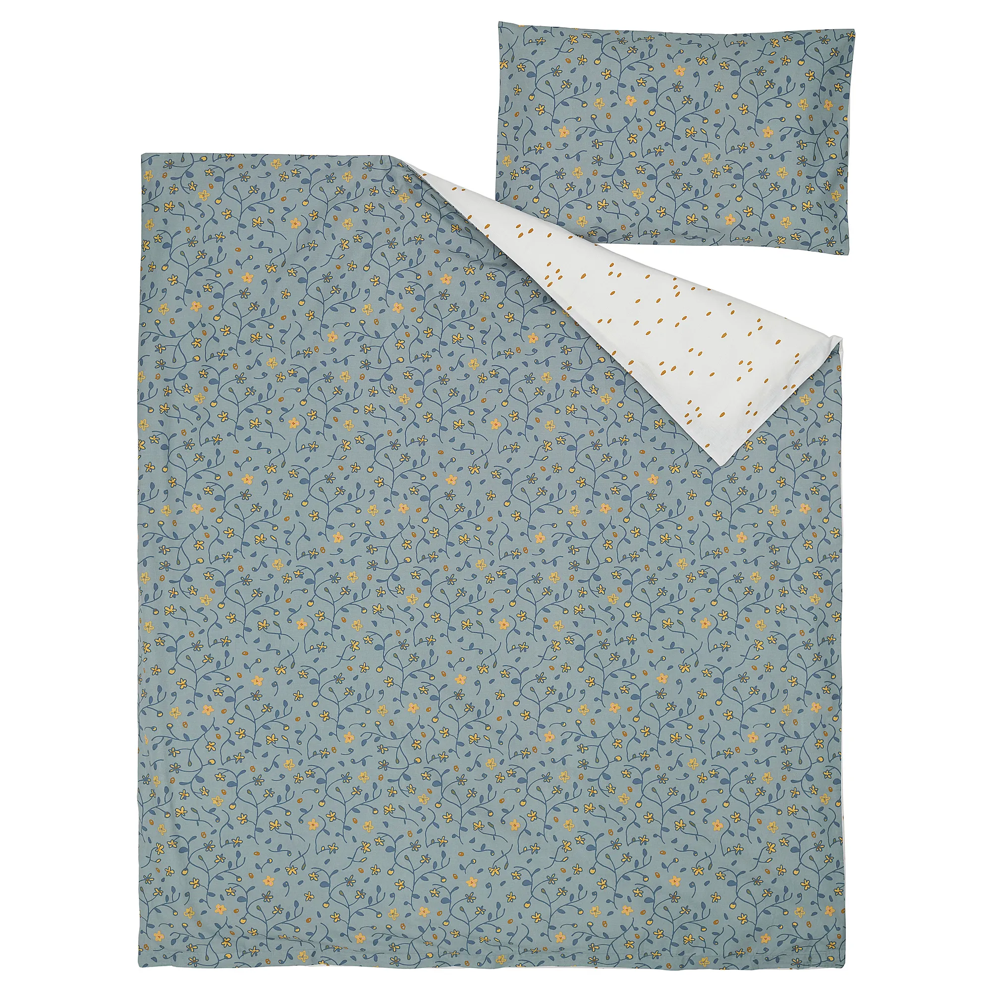 GULDVÄVARE duvet cover 1 pillowcase for cot