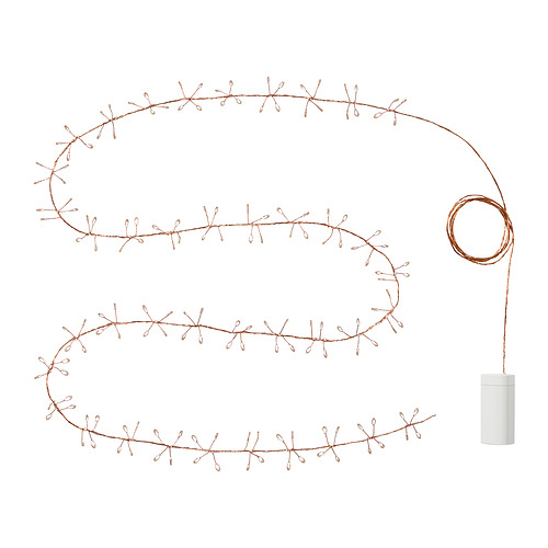 STRÅLA - LED lighting chain with 160 lights, battery-operated mini/copper-colour | IKEA Taiwan Online - PE982464_S4