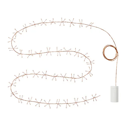 STRÅLA - LED lighting chain with 160 lights, battery-operated mini/copper-colour | IKEA Taiwan Online - PE982464_S4