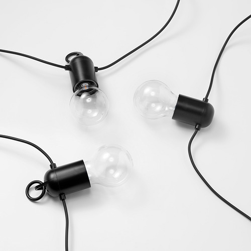 SVARTRÅ LED裝飾燈串/12個燈泡