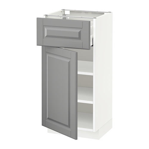 METOD/MAXIMERA - base cabinet with drawer/door, white/Bodbyn grey | IKEA Taiwan Online - PE521151_S4