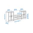 BRIMNES TV storage combination/glass doors
