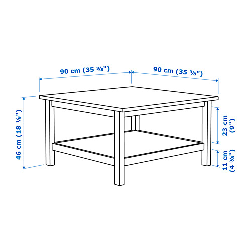 HEMNES - 咖啡桌, 染白色/淺棕色 | IKEA 線上購物 - PE738390_S4