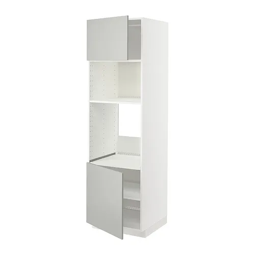 METOD - 嵌入式家電高櫃，白色/Havstorp 淺灰色，60x60x200 公分 | IKEA 線上購物 - PE916247_S4