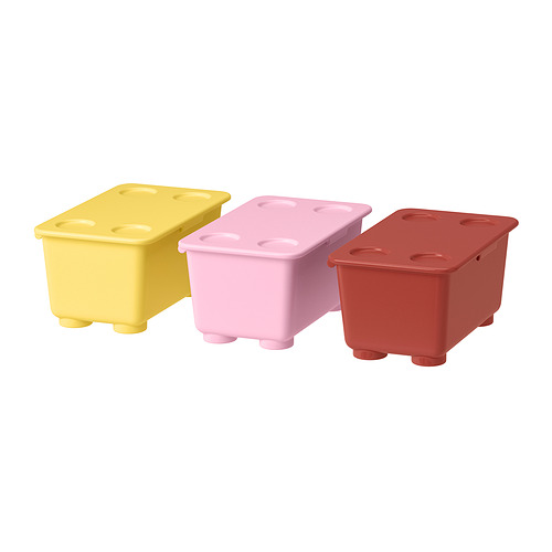 GLIS - 附蓋收納盒, 紅色 粉紅色/黃色, 17x10 公分 | IKEA 線上購物 - PE982513_S4