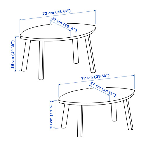 STOCKHOLM - 子母桌 2件組, 實木貼皮, 胡桃木 | IKEA 線上購物 - PE738435_S4