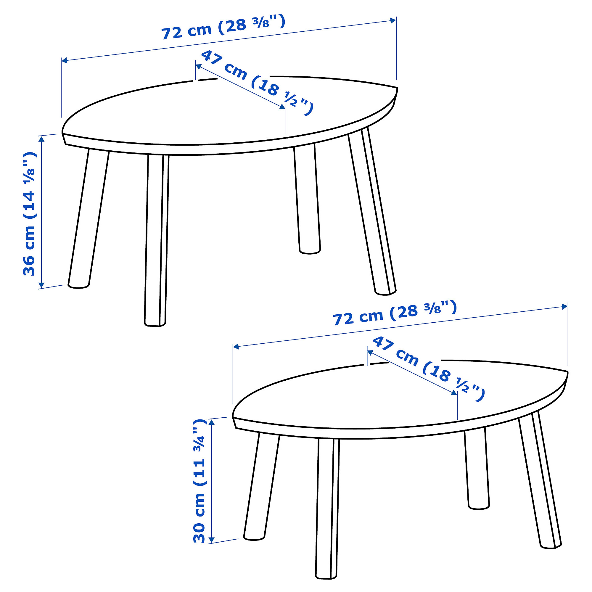 STOCKHOLM nest of tables, set of 2