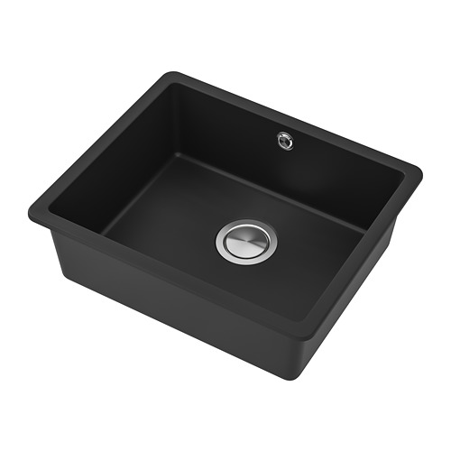 KILSVIKEN - 嵌入式單槽水槽, 黑色 石英混合物, 56x46 公分 | IKEA 線上購物 - PE777312_S4